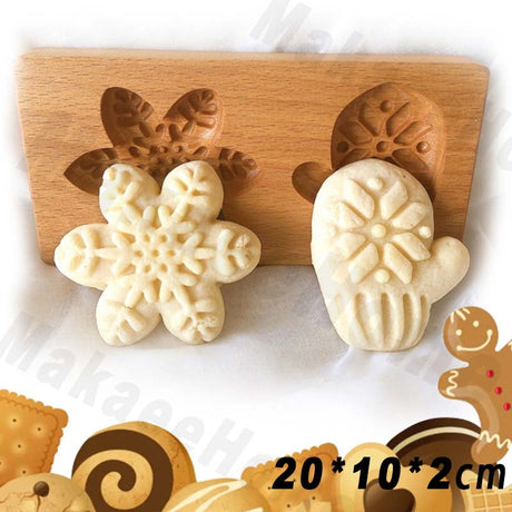 Wooden Cookie Mould Press Baking and Crafts