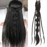 Medieval Maiden Hair Braids Clip in Hair Extensions 24 Inches Synthetic Wig Hairpieces