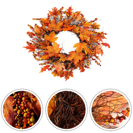 Halloween Wreath Door Decoration Autumn Fall Decor