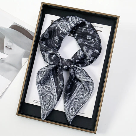 Paisley Print Scarf Square Bandana Neckerchief Hair Ribbon Headband Hair Accessories