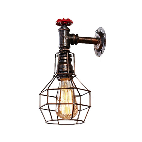 Industrial Water Pipe Wall Lights Lamp Sconce Lighting