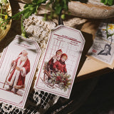 2 Sheet Vintage Christmas Snowman RUB ON Transfer Stickers Junk Journal DIY Scrapbooking