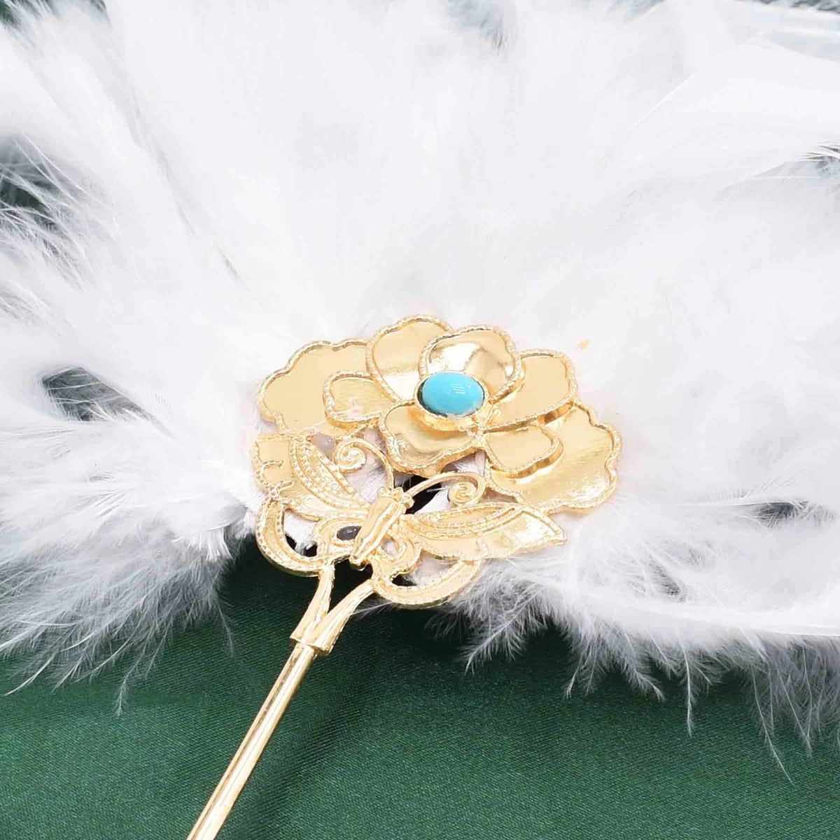 Peacock Feather Hairpins