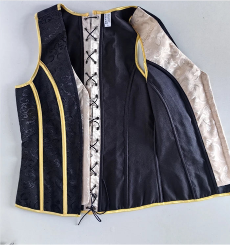 Men's Formal Boned Waistcoat Corset Vest Lace Up Burlesque Performance Stage Costume