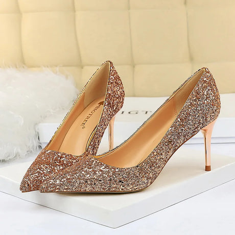 Magical Glittery High Heels in EIGHT Colours