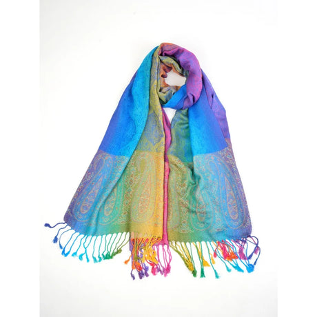 Rainbow Pashmina Scarfs Large Soft Warm Shawl Wrap