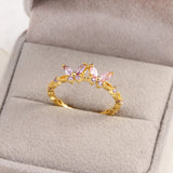 Sweet and Dainty Colourful Zircon Rings Gift Idea
