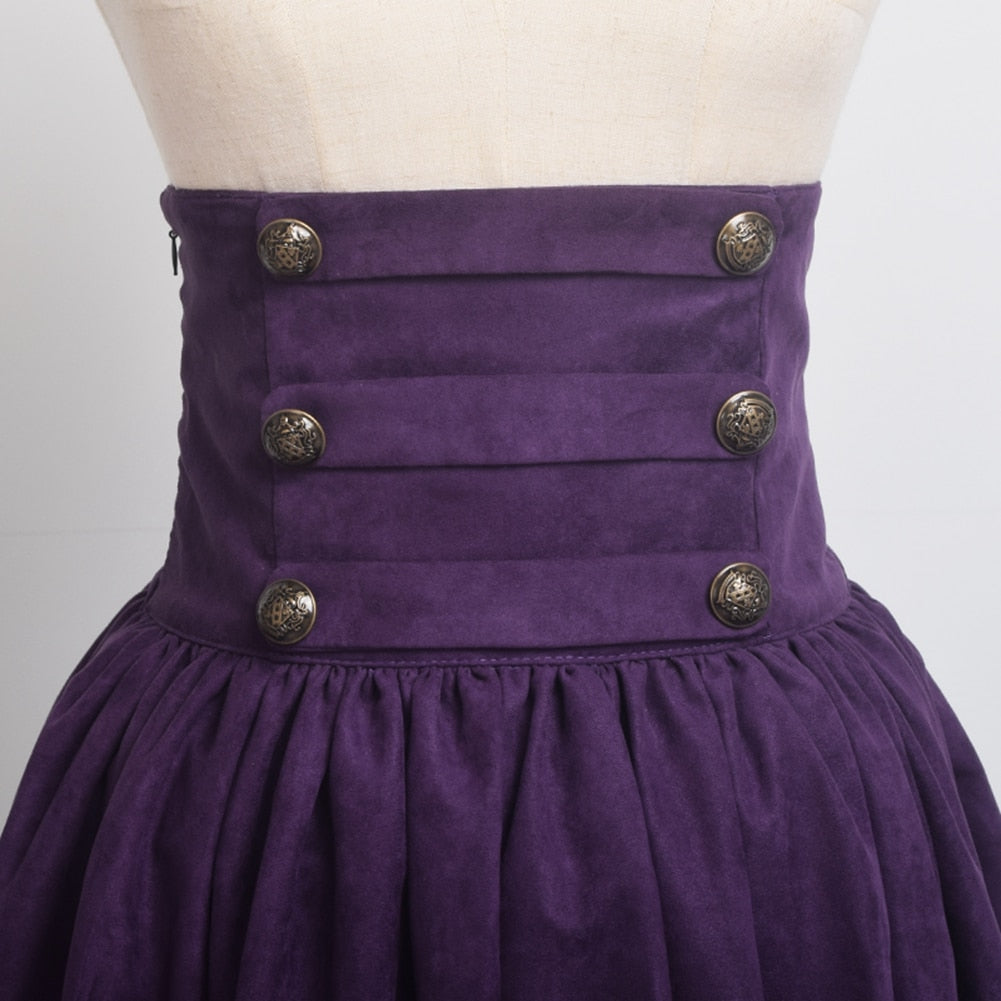 Renaissance Skirt Steampunk Victorian Empire High Waist