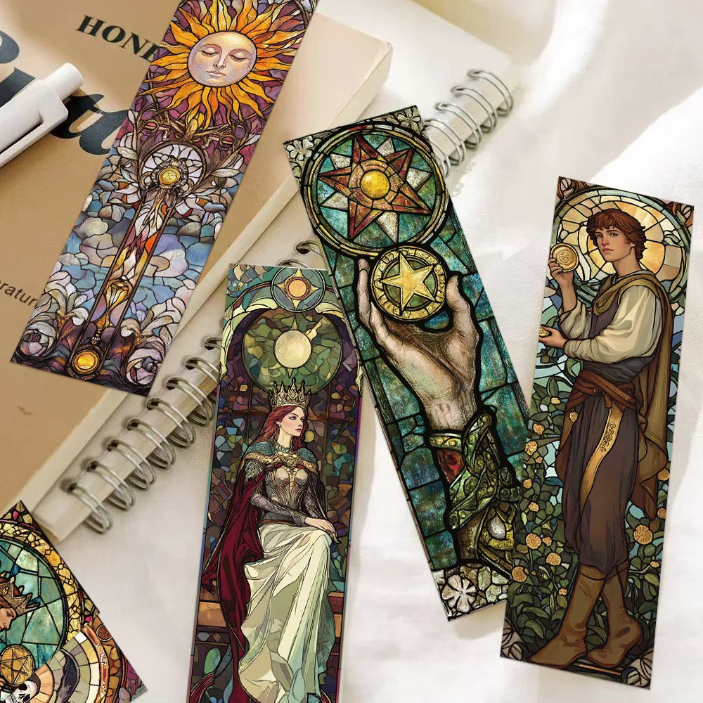 30pcs Stained Glass Window Bookmarks