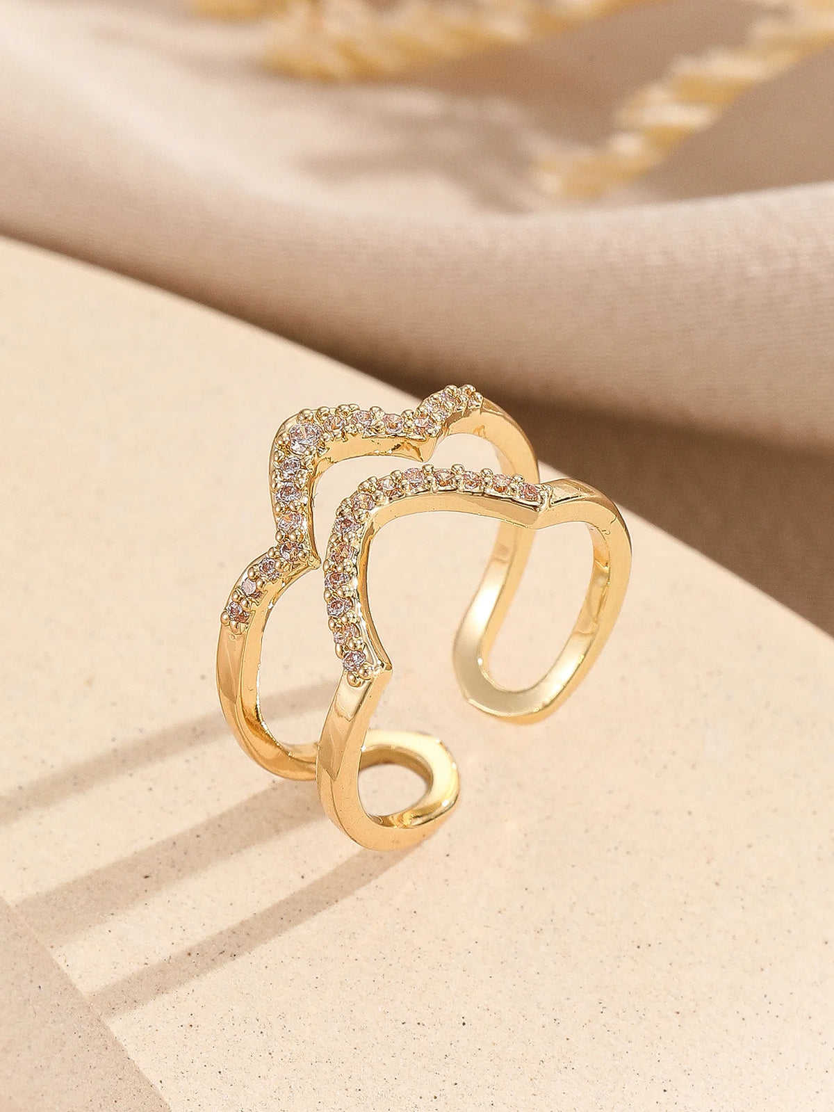 Zircon Nail Jewellery Wearable Art Finger Tip Rings
