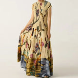 Nimue's Maxi Dress Comfortable Bohemian Art Print