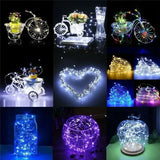 1m-30m Copper Wire LED String Light 8 Colours Fairy Lights Battery Powered