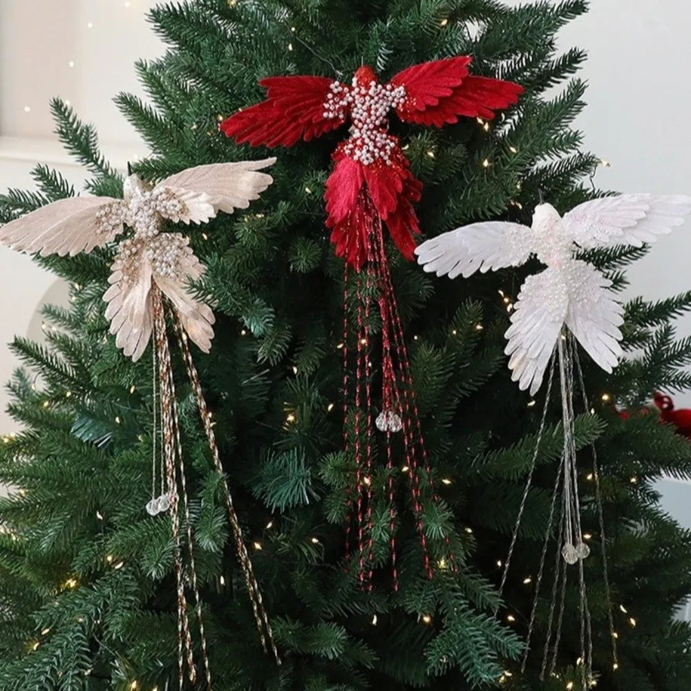 39cm Hummingbird Decoration Glitter Christmas Bird Handmade Xmas Ornaments