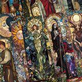 30pcs Stained Glass Window Bookmarks