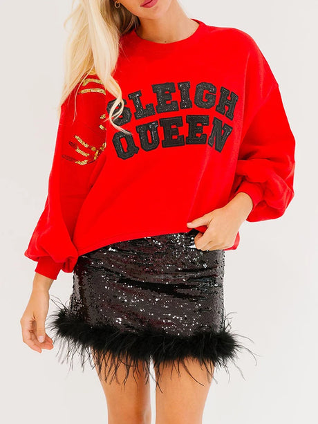 Better Not Pout Sweatshirt Sparkly Rhinestone Christmas Sweater
