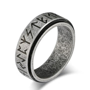 Nordic Viking Runes Spinning Ring Titanium Steel Anxiety Jewellery