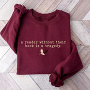 Tragedy Sweatshirt Fourth Wing Book Lover Sweater Long Sleeve Fleece Jumper
