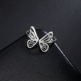 Open Butterfly Ring Stainless Steel Gifts Under $10