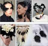 50/100 Pcs Black Goose Chicken Pheasant Feathers DIY Crafts