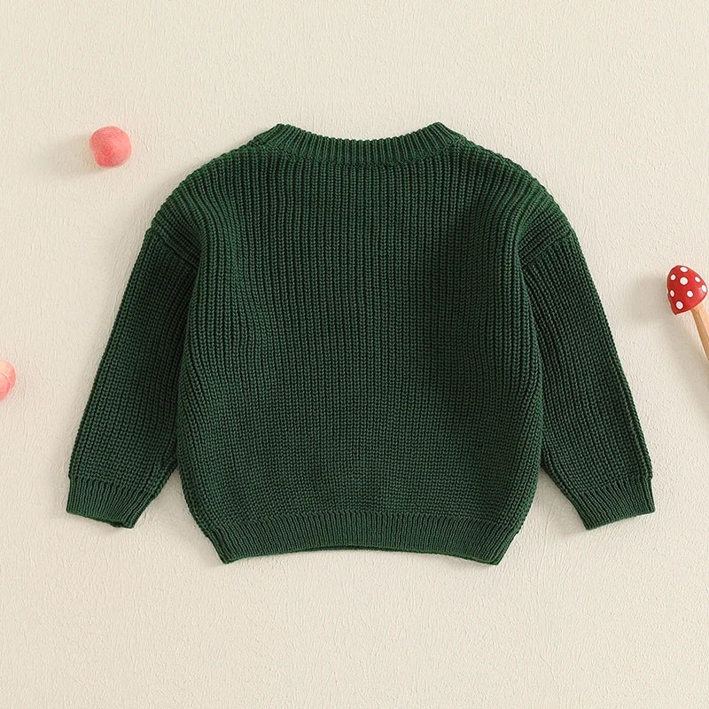 Childrens' Embroidered Mushroom Sweater