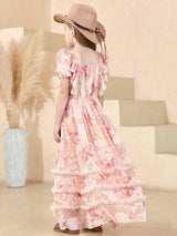 Summer Girl's Photoshoot Worthy Floral Maxi Dress