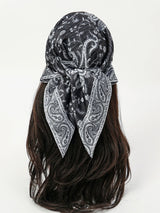 Paisley Print Scarf Square Bandana Neckerchief Hair Ribbon Headband Hair Accessories