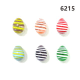 Six Mini Murano Glass Easter Eggs Handmade Oval Glass Decor