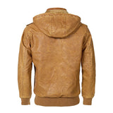 Woodsman PU Leather Jacket Cashmere Fleece Lined Hoodies