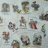 Vintage Alice In Wonderland Theme Scrapbooking Stickers