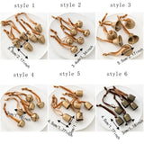6PCS Iron Christmas Bell Pendant Crisp Sound Pinecone Bell Wind Chimes