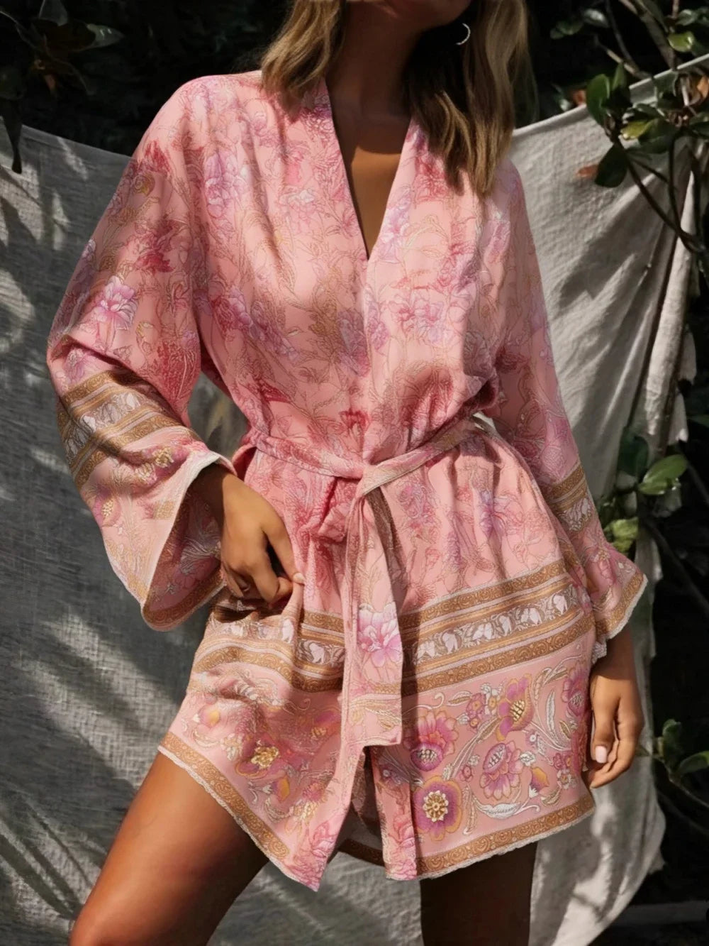 Mari's Boho Cover Up Short Kimono