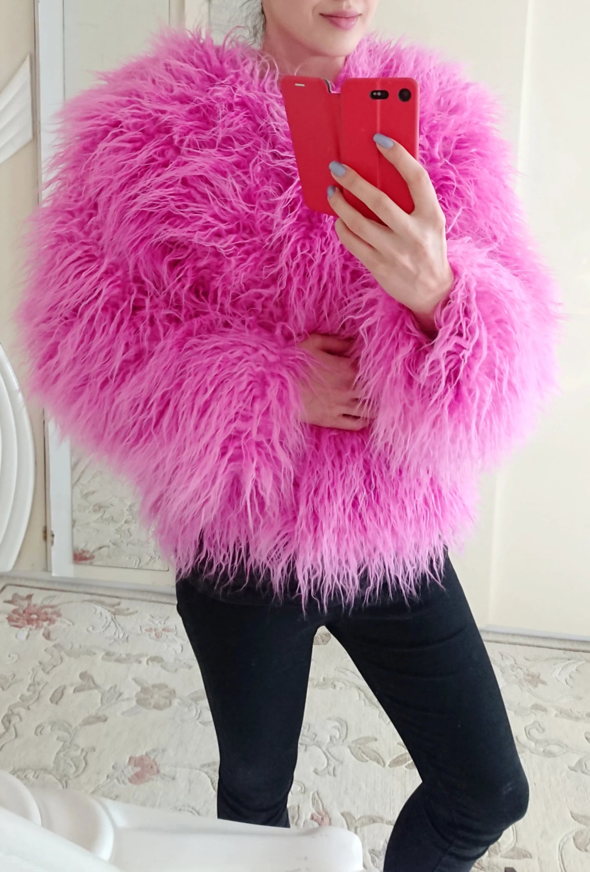 Faux Fur Coats Y2k Punk Rave Winter Jackets