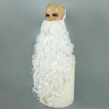 Wizard Santa Claus Long Curly Beard Wigs,Eyebrows Moustache Synthetic Wig Costume Old Men