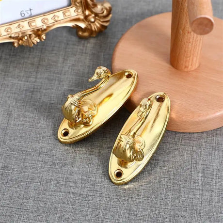 2pcs Golden Swans Curtain Tieback Hooks