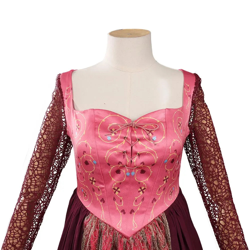 Hocus Pocus Movie Sanderson Sisters Witch Costumes Cosplay Outfits Halloween