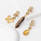 Crystal Braid Jewellery Hair Clips 3pcs/Set Natural Stones