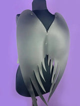 Black Angel Rivet Wings Leather Harness Festival Wear