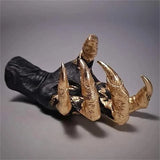 Golden Witch Hand Wall Hanging Statue Resin Art Sculpture Halloween Decoration