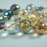 Set of Twelve K9 Crystal Prism Ball Christmas Tree  Ornaments