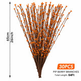 30PCS Artificial Red Pip Berry Picks 65cm Stems DIY Wreath Garland Christmas Decorations
