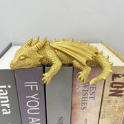 Resin Sleeping Baby Dragon Bookshelf Ornament