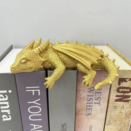 Resin Sleeping Baby Dragon Bookshelf Ornament