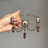 Victorian Ruby Drops Choker Necklace