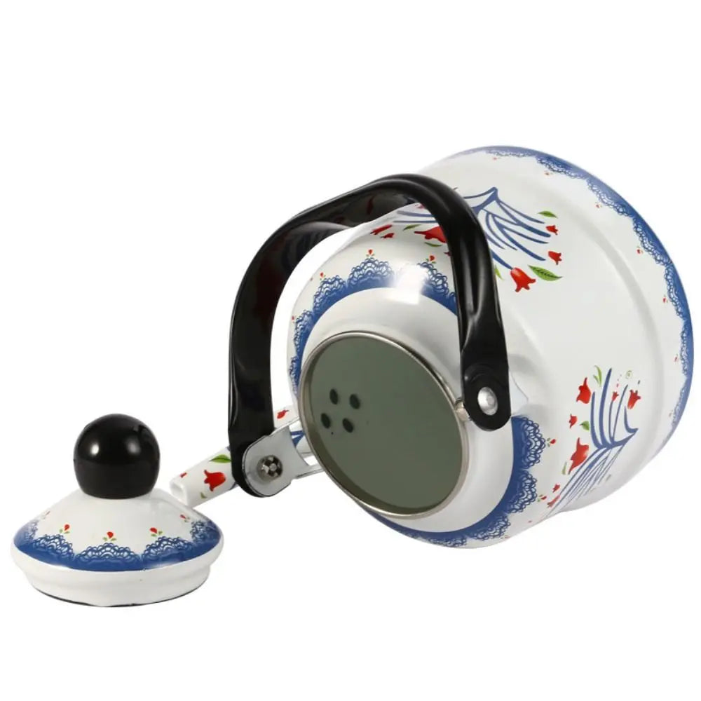Enamel Tea Kettle 1.1L, 17L or 2.5L Stove Top Tea Pot No Whistling