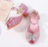 Party Shoes for Girls Glittery Butterfly Mary Jane Sandals Purple Gold Pink Blue