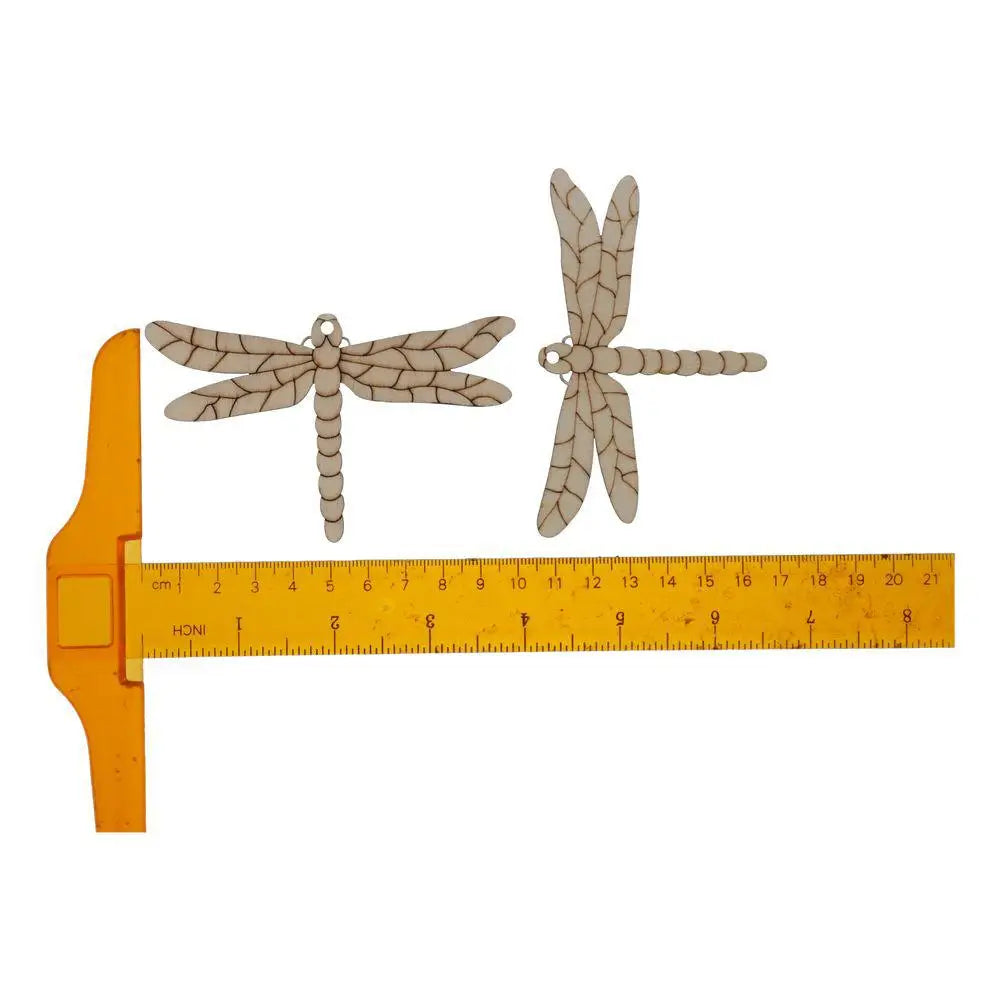 30pcs Wooden Dragonfly Shaped Cutouts Unfinished Wood Slices DIY Craft