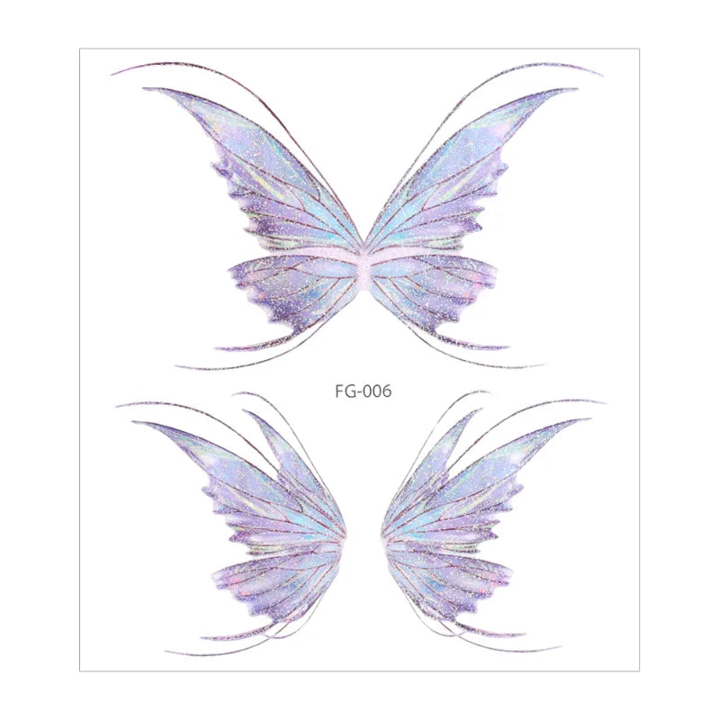 Temporary Tattoo Glitter Fairy Butterfly Face Tattoos