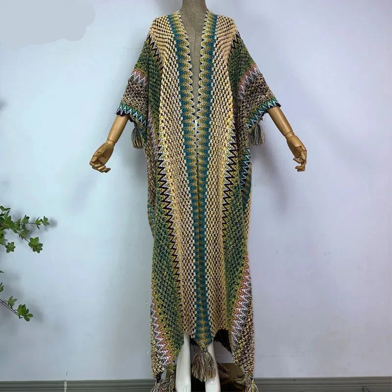 Huggelicious Tassel Knitted Long Cardigans 30 Colours