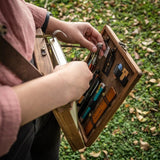 Wandering Writers Artists Wooden Messenger Box Bag Organiser