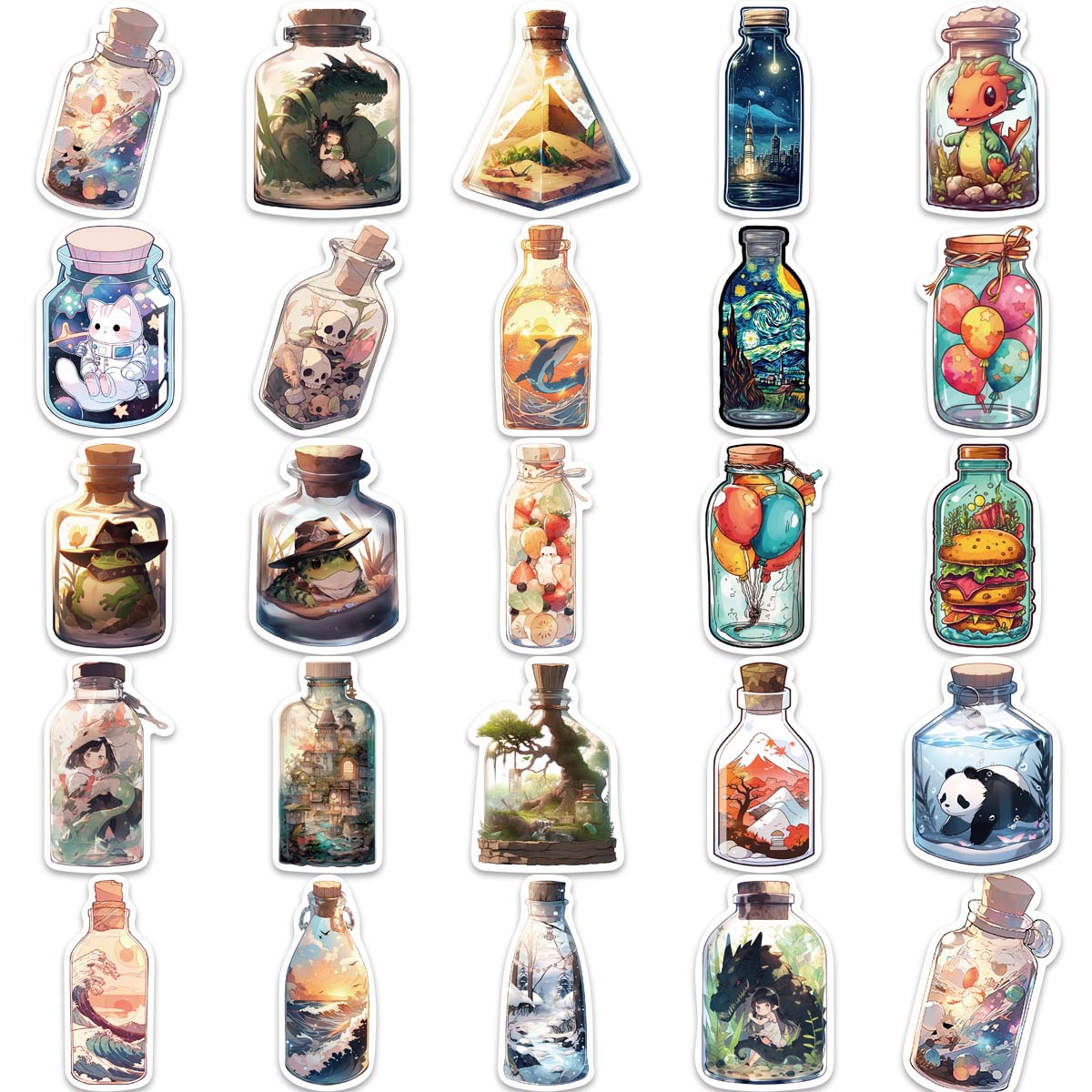 50pcs Bottle World 2 Stickers Decals